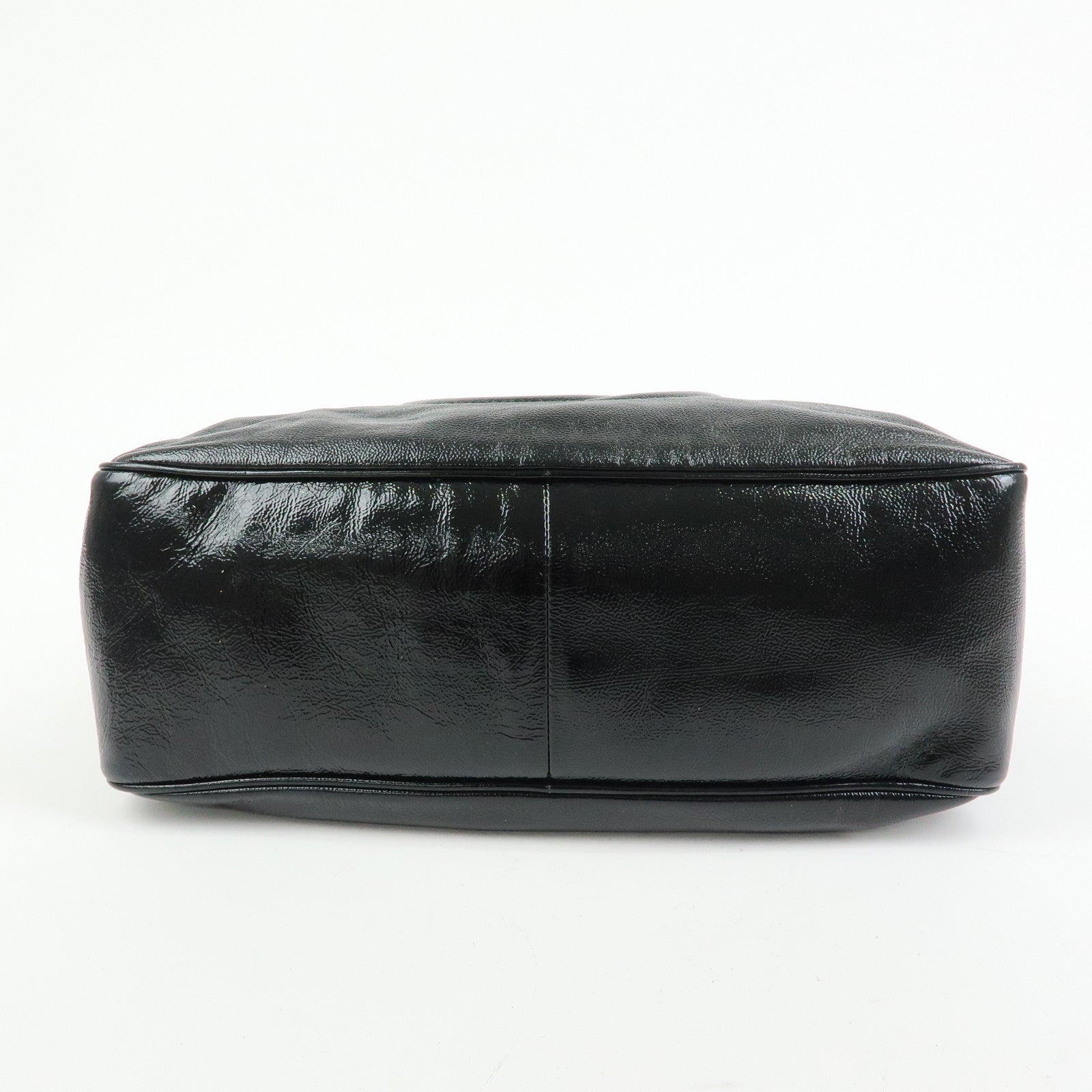 GUCCI SOHO Patent Leather Shoulder Bag Hand Bag Black 353126