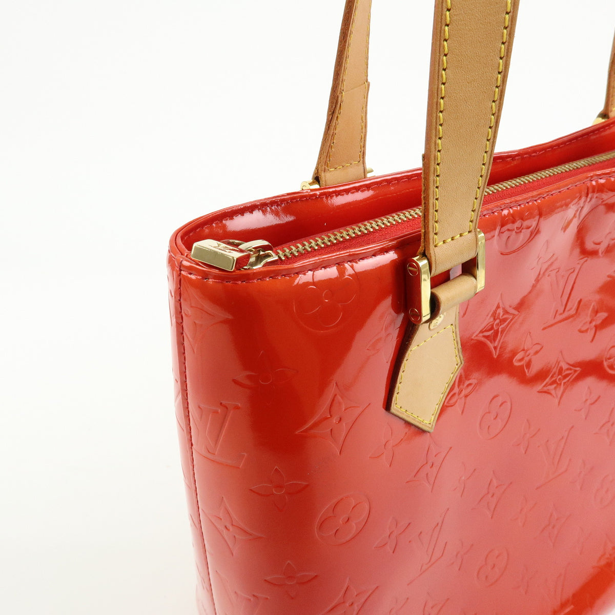 Louis Vuitton Monogram Vernis Houston Tote Bag Hand Bag Rouge M91092