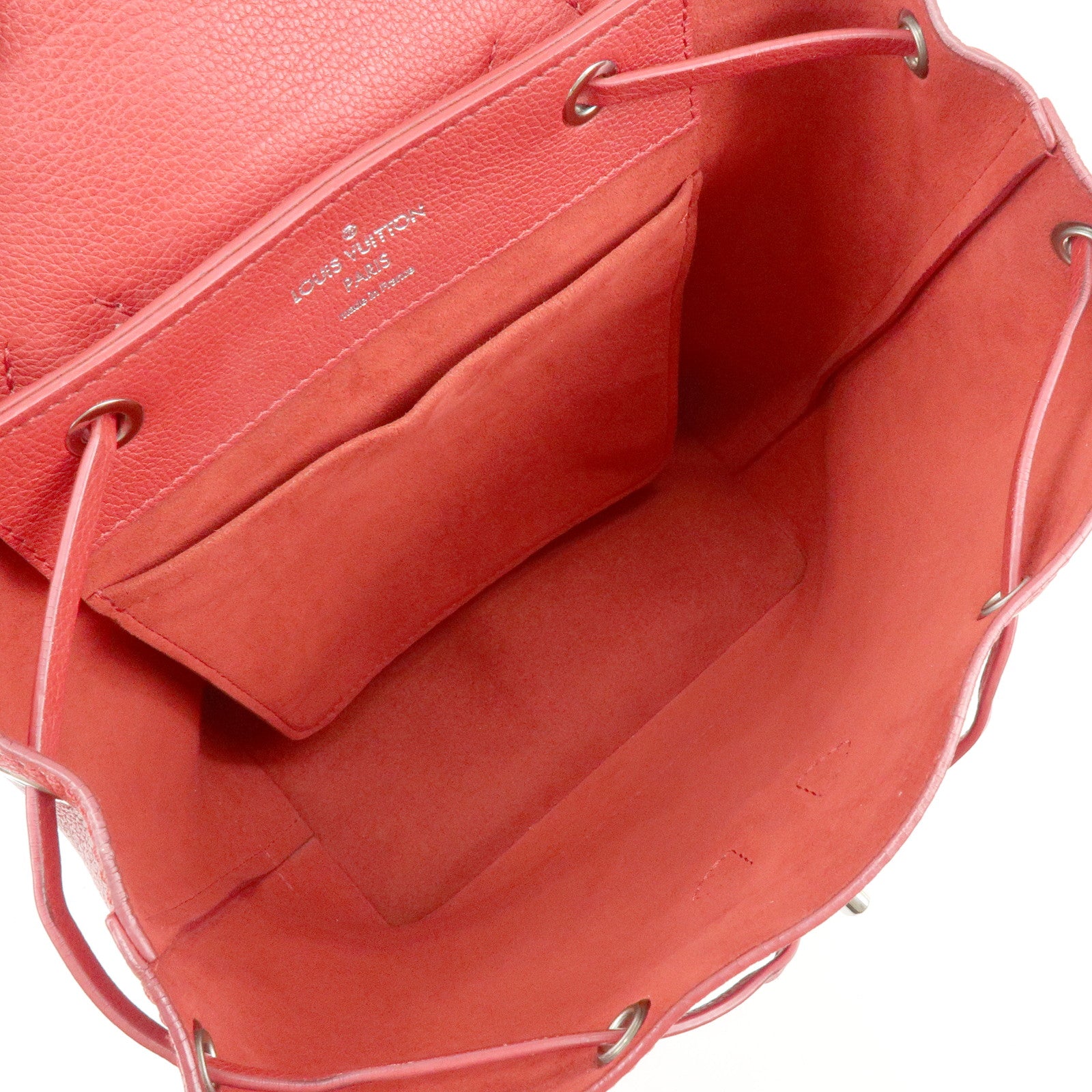Louis Vuitton Lockme Taurillon Leather Backpack Rucksack Ruby M41818