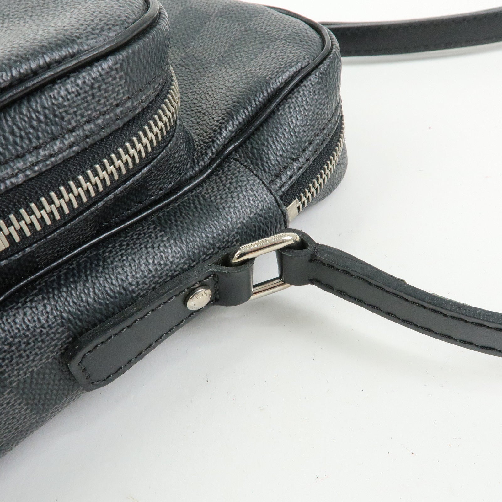 Louis Vuitton Damier Graphite Rem Shoulder Bag Black N41446