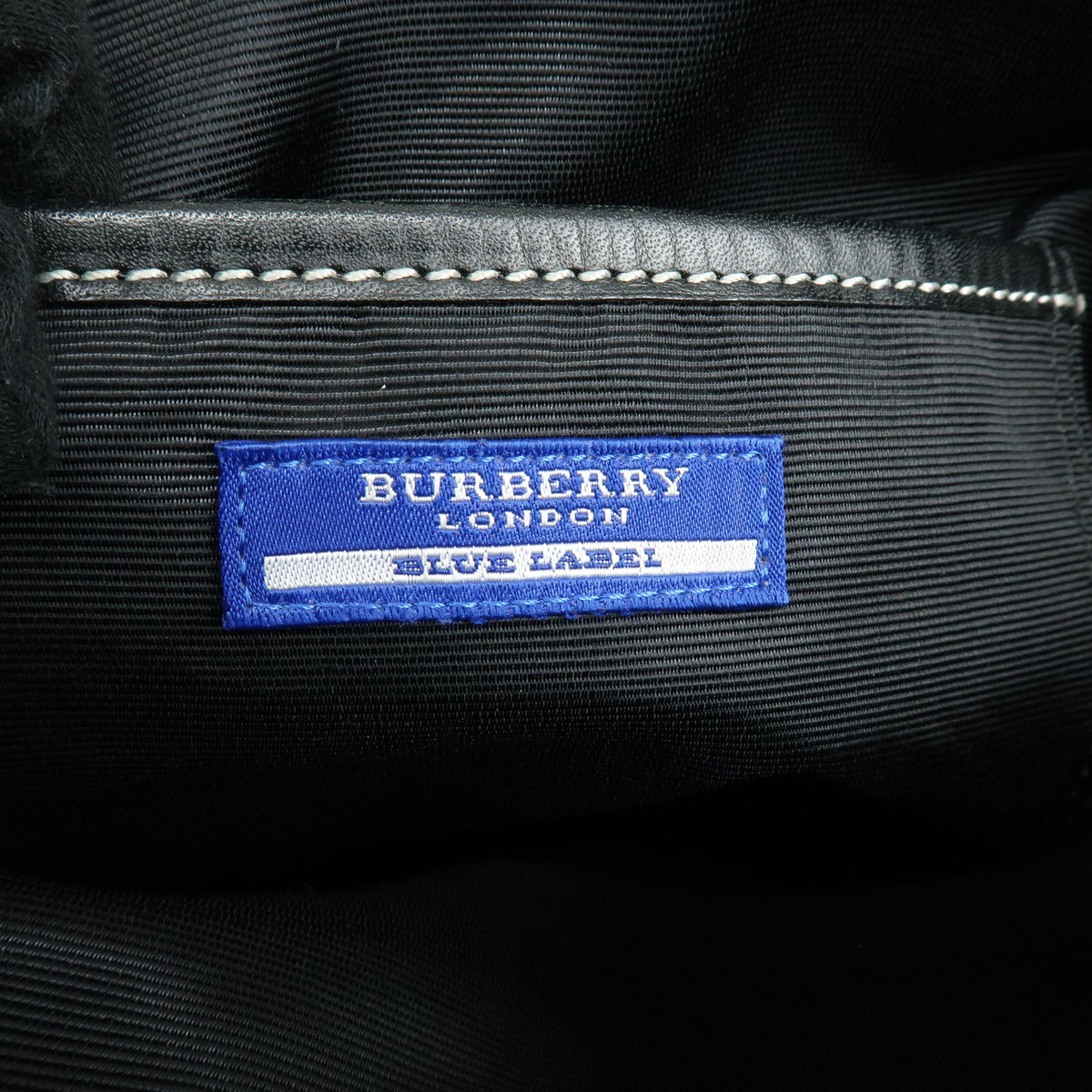 BURBERRY Blue Label Nova Plaid Canvas Leather Shoulder Bag Beige Black