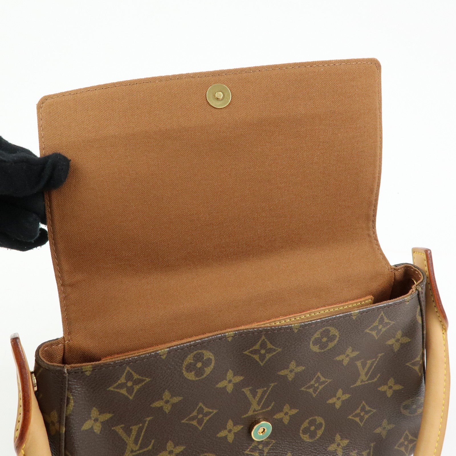 Louis Vuitton Monogram Mini Looping Canvas Shoulder Bag Brown M51147