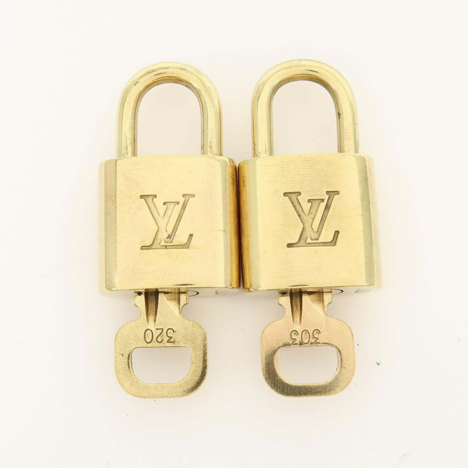 Louis Vuitton Lot of 10 Lock & Key Cadena Key Lock Gold
