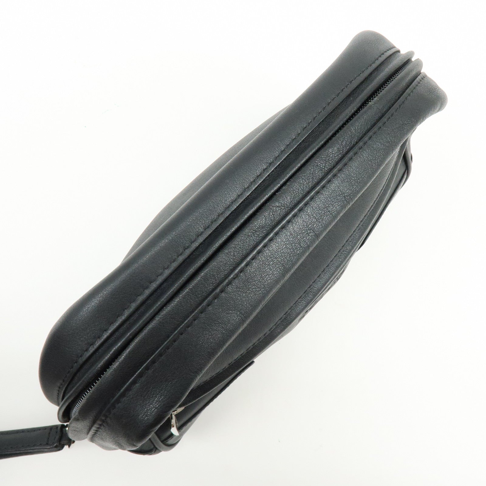 LOEWE Anagram Leather Clutch Bag Pouch Wristlet Bag Black
