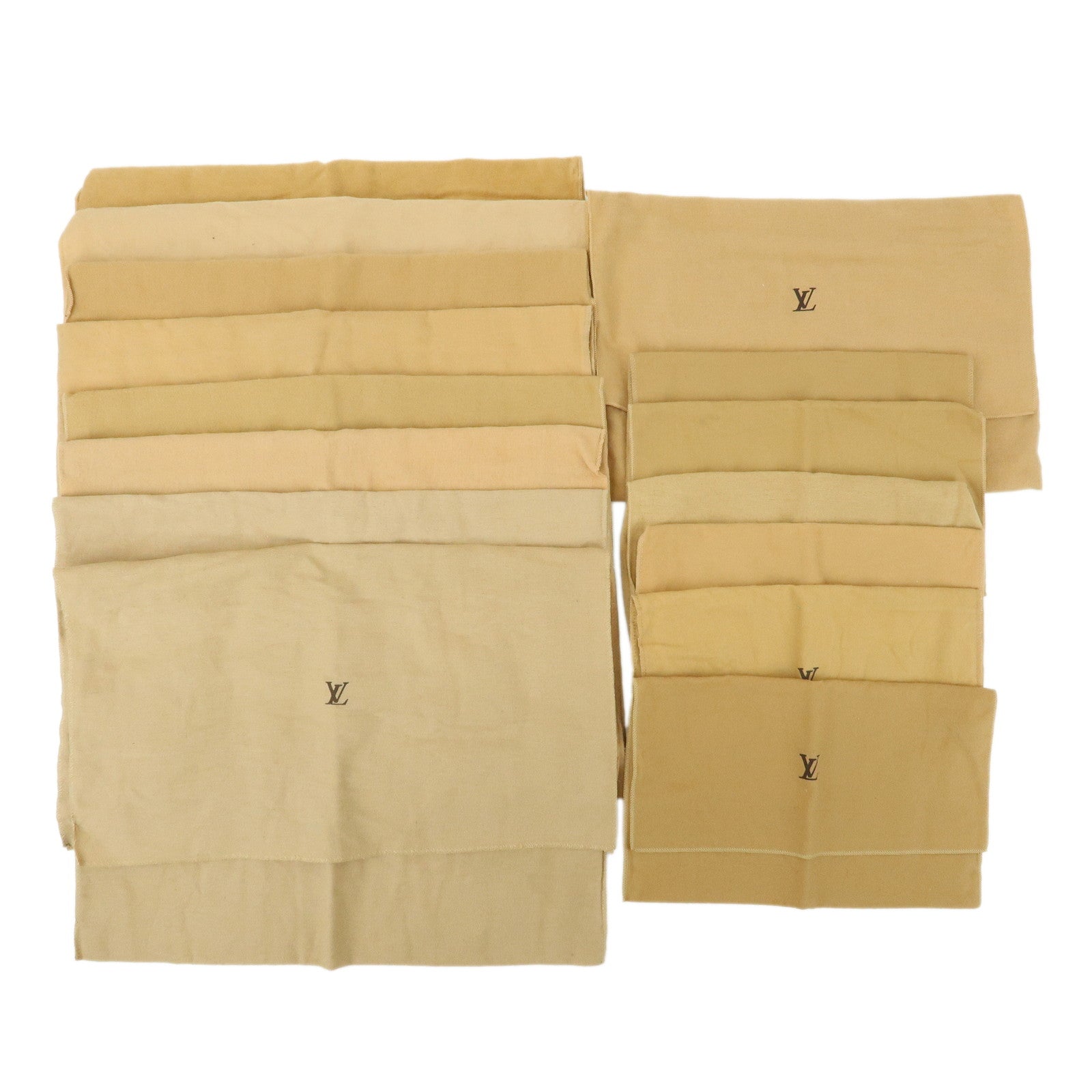Loiuis Vuitton Set Of 15 Dust Bag Flap Style Beige Brown