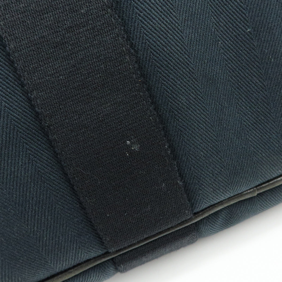 HERMES Valparaiso PM Canvas Leather Tote Bag Hand Bag Black