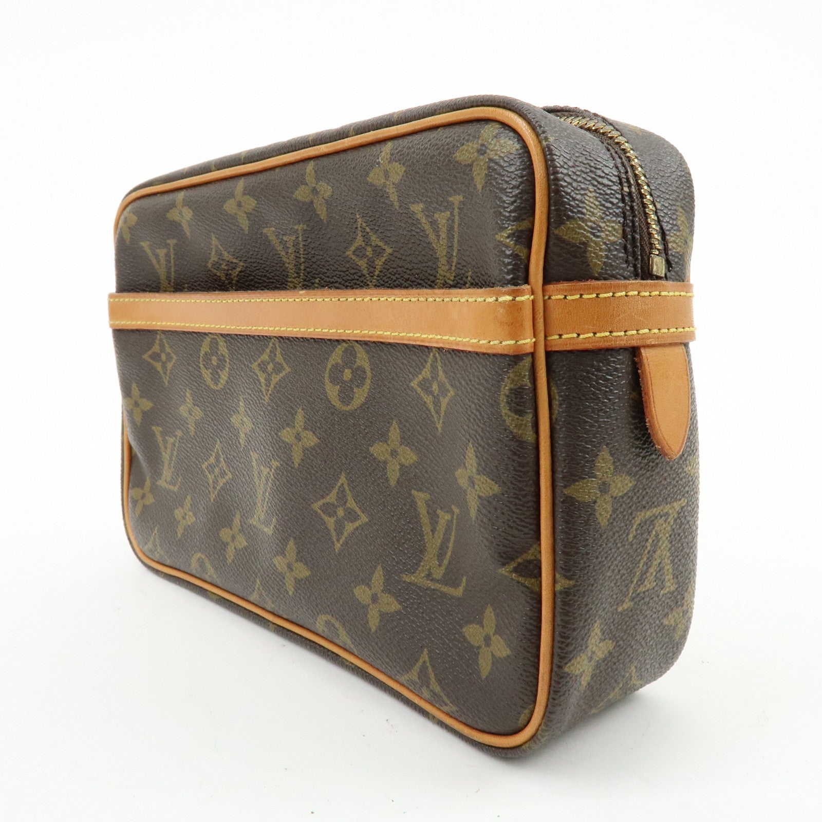 Louis Vuitton Monogram Compiegne 23 Pouch Clutch Bag Brown M51845