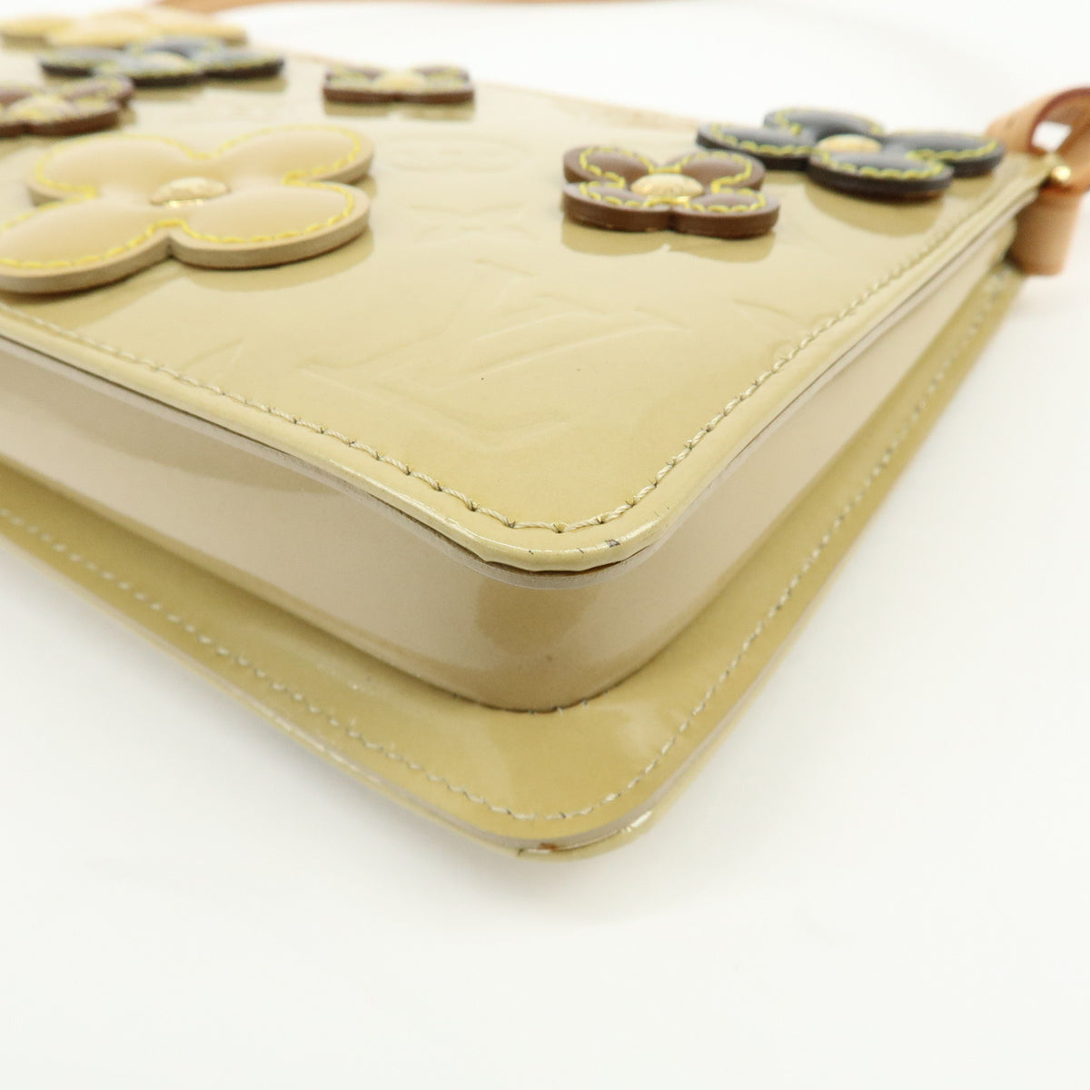 Louis Vuitton Monogram Vernis Flower Lexington Hand Bag Beige M92246