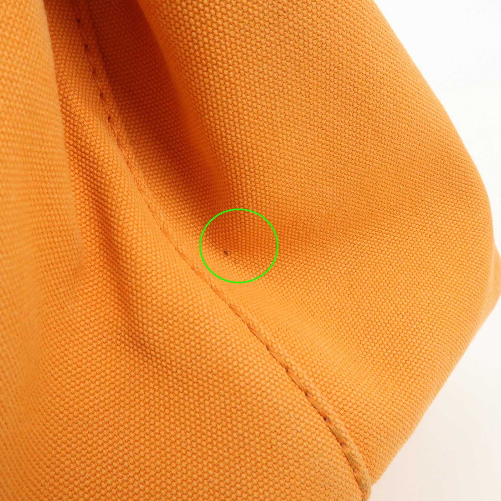 PRADA Canapa Triangle Logo Canvas Tote Bag Hand Bag Orange 1BG642