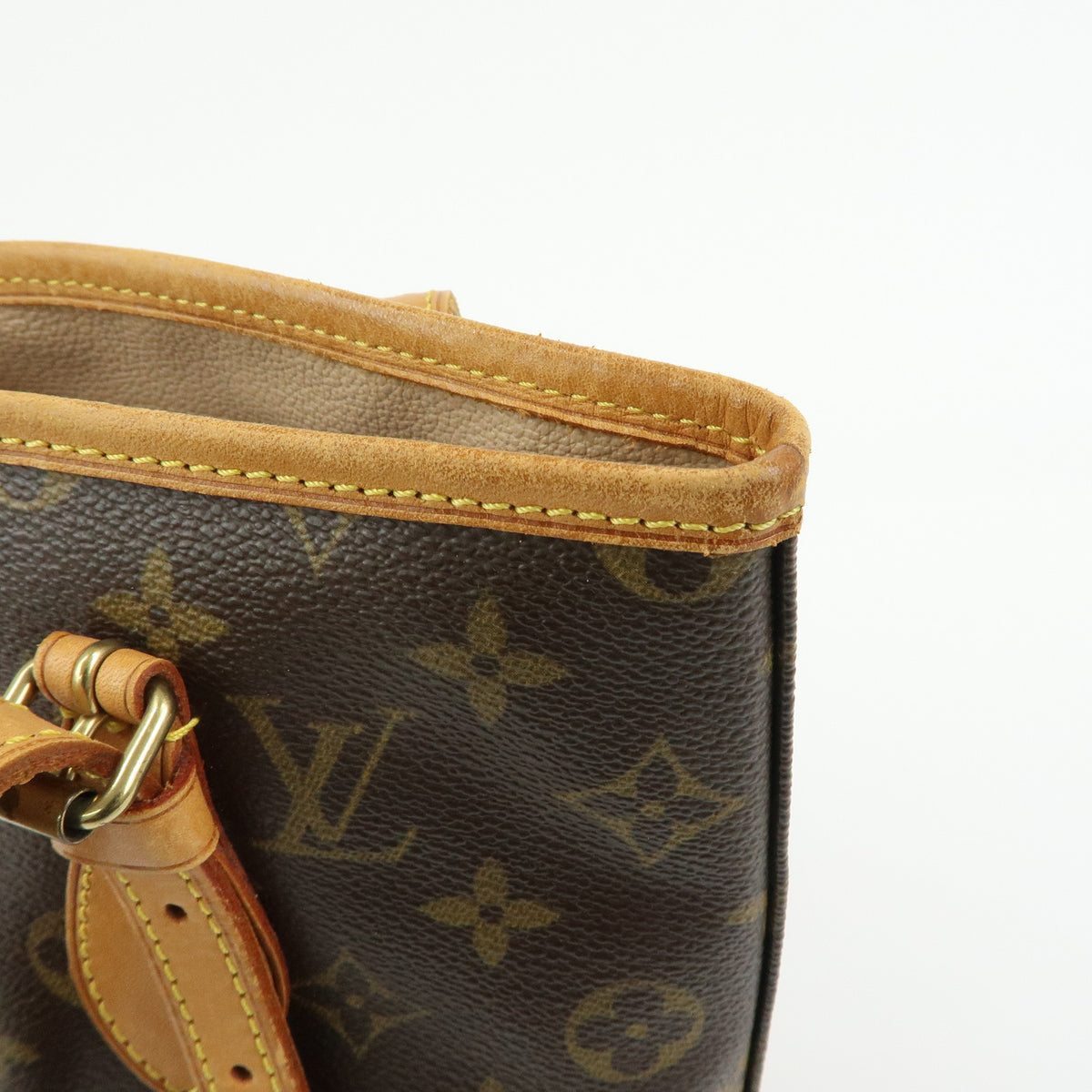 Louis Vuitton Monogram Canvas Bucket PM Hand Bag Brown M42238