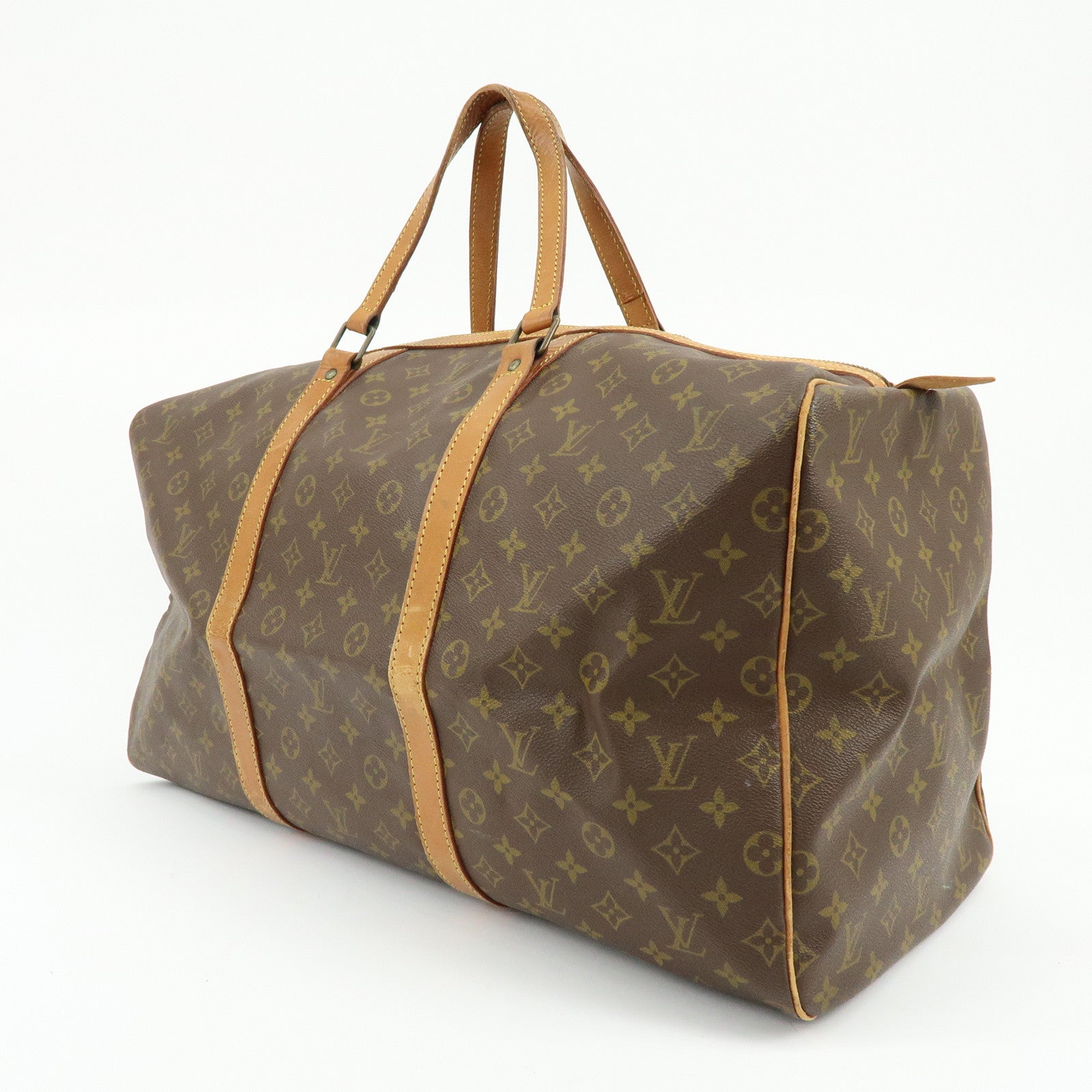 Louis Vuitton Monogram Sac Souple 55 Boston Bag Brown M41622