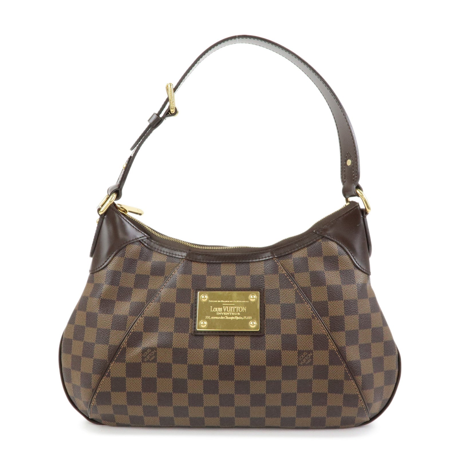 Louis Vuitton Damier Thames GM Shoulder Bag Brown N48181