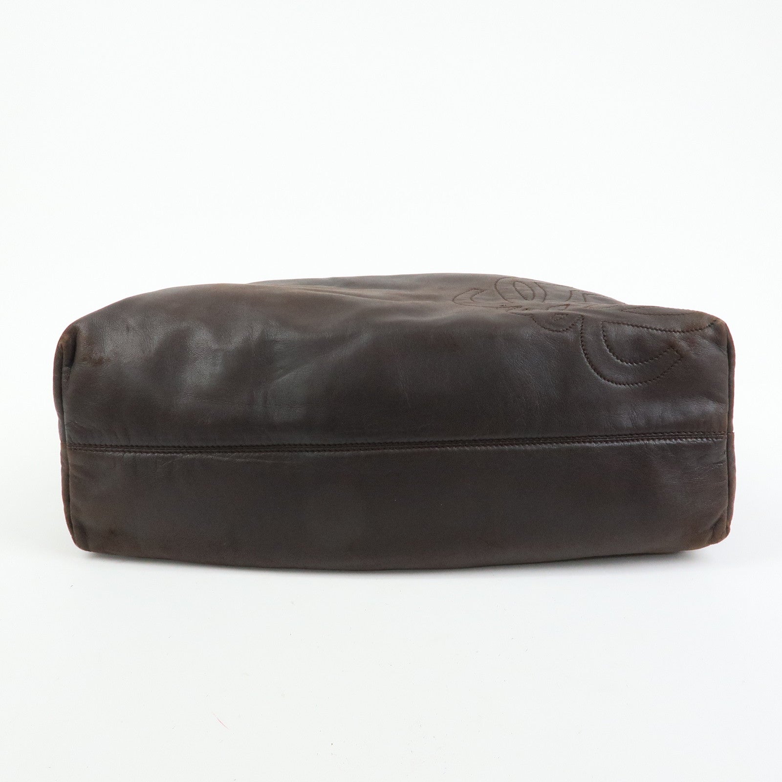 LOEWE Anagram Nappa Leather Shoulder Bag Tote Bag Brown