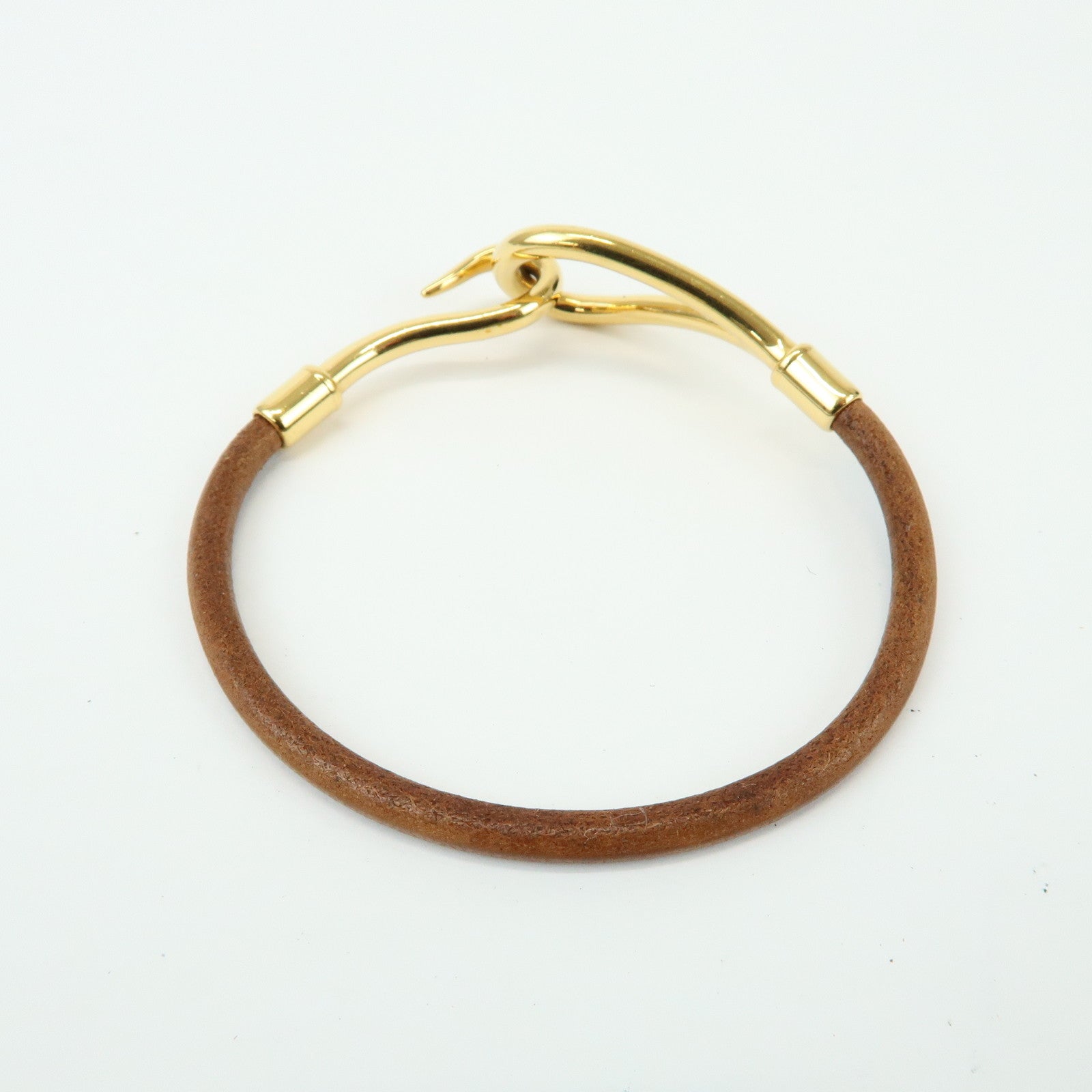 HERMES Set of 2 Jumbo Choker Jumbo Double Choker Leather Bracelet