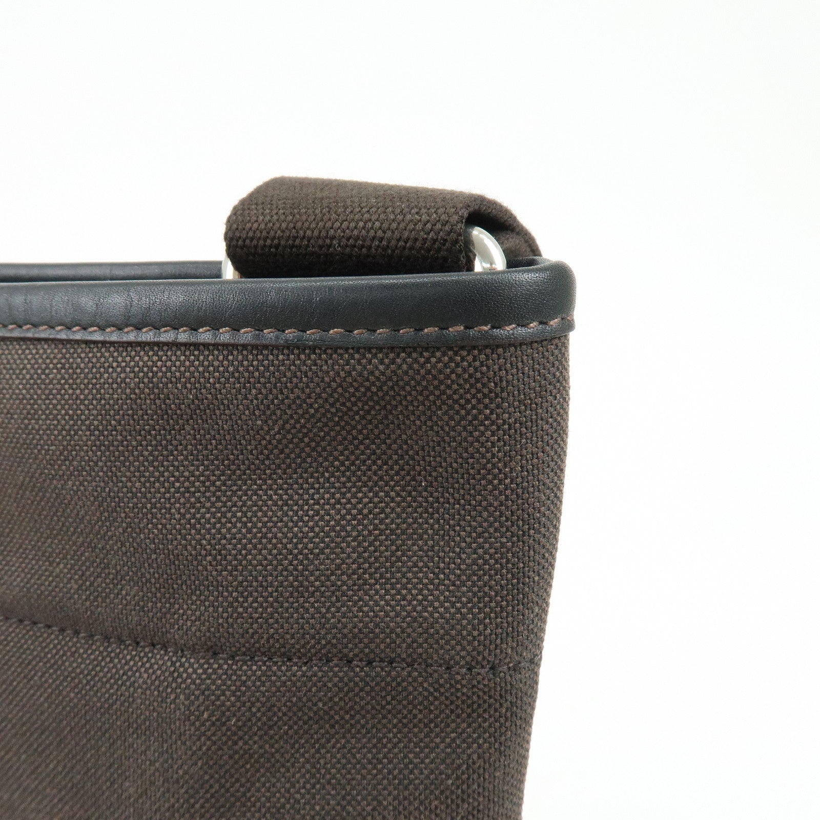 PRADA Logo Jacguard Shoulder Bag Crossbody Bag Dark Brown VA0655