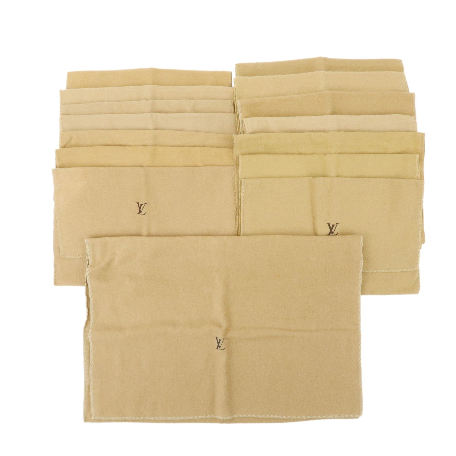 Loiuis Vuitton Set Of 15 Dust Bag Flap Style Beige Brown