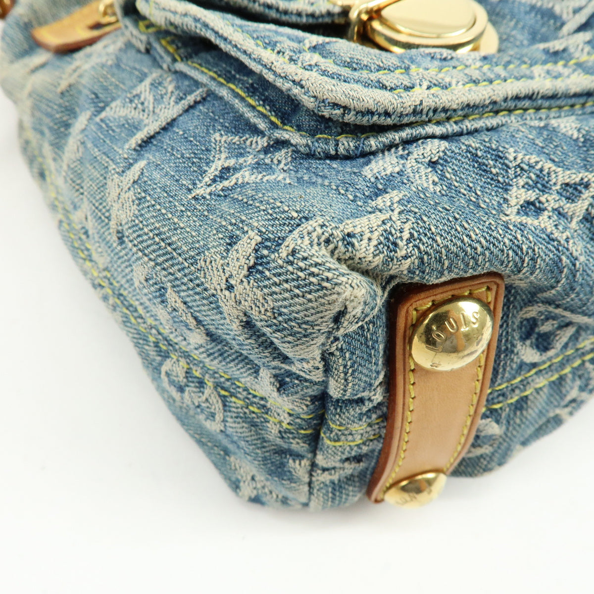Louis Vuitton Monogram Denim Baggy PM 2Way Bag Shoulder Bag M95049