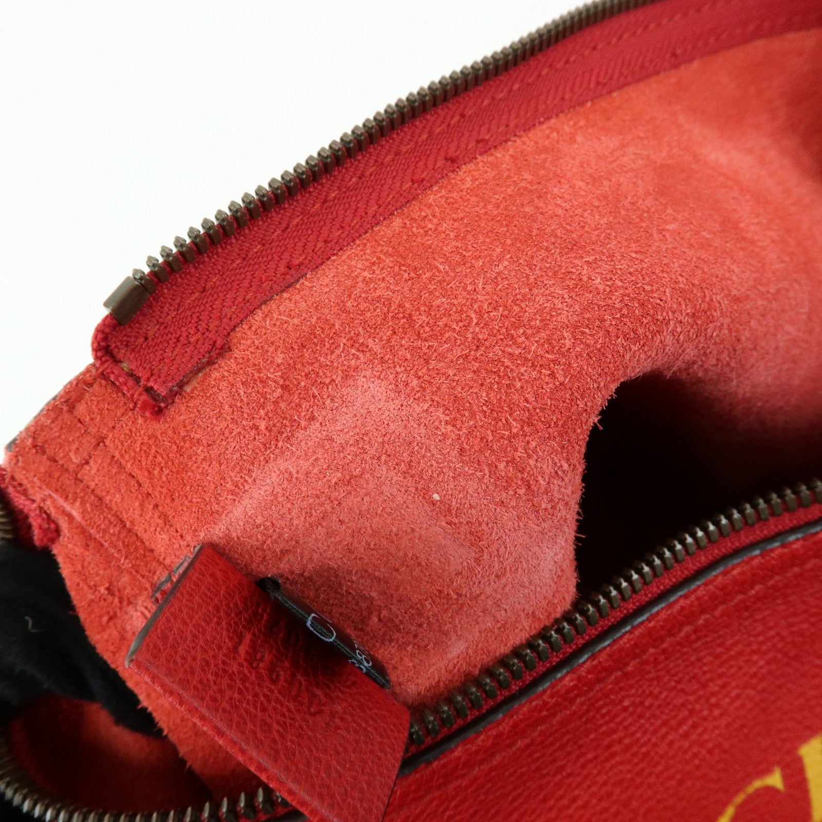 GUCCI Vintage Logo Portfolio Leather Clutch Bag Pouch Red