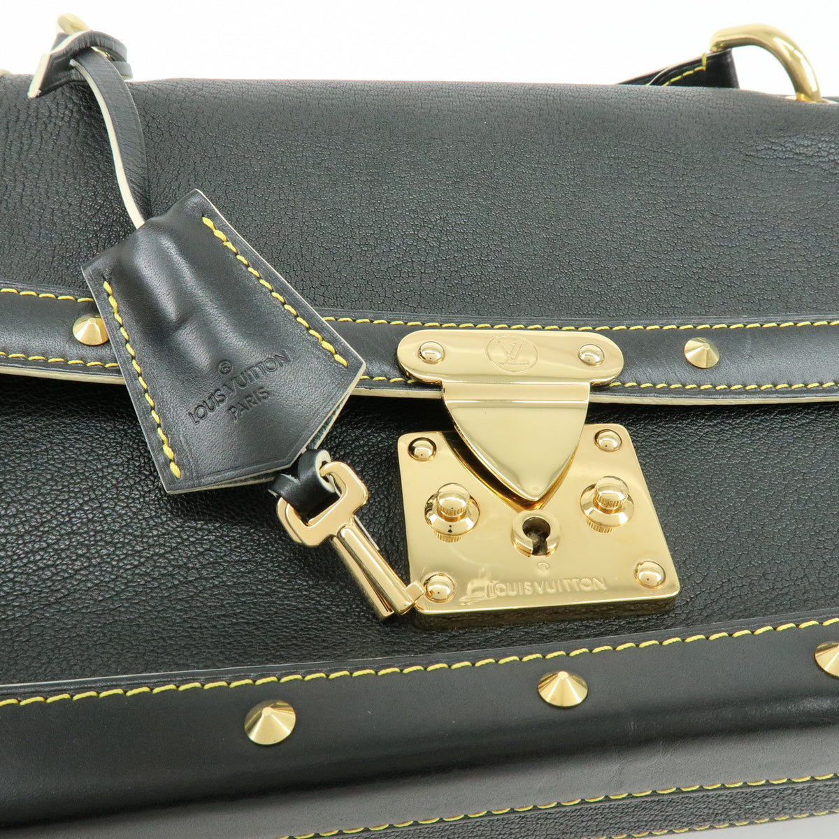 Louis Vuitton Talentueux Suhali Leather Shoulder Bag Studs Noir M91820