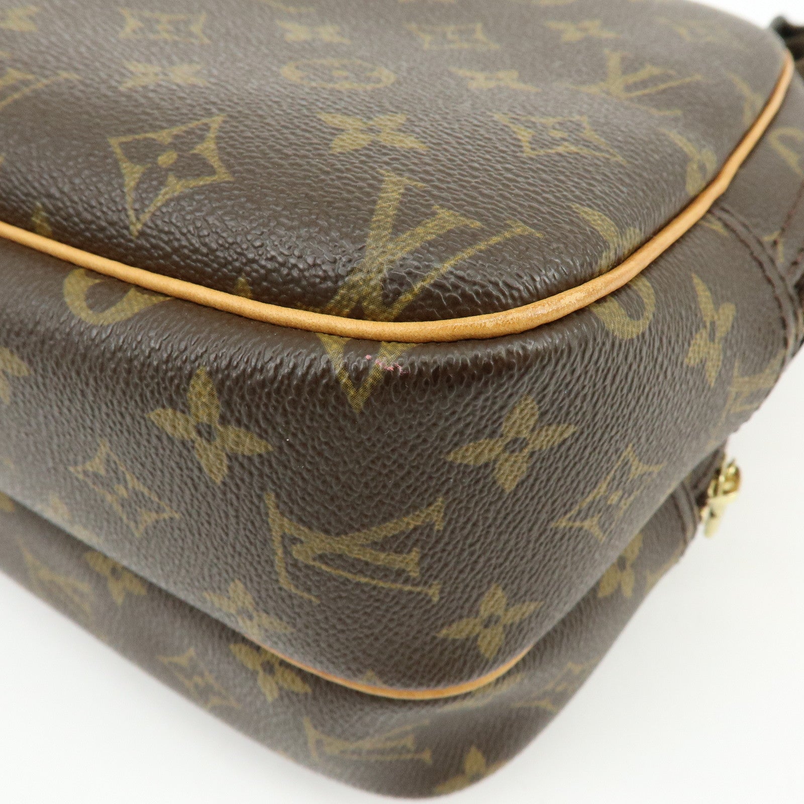 Louis Vuitton Monogram Reporter PM Shoulder Bag Brown M45254