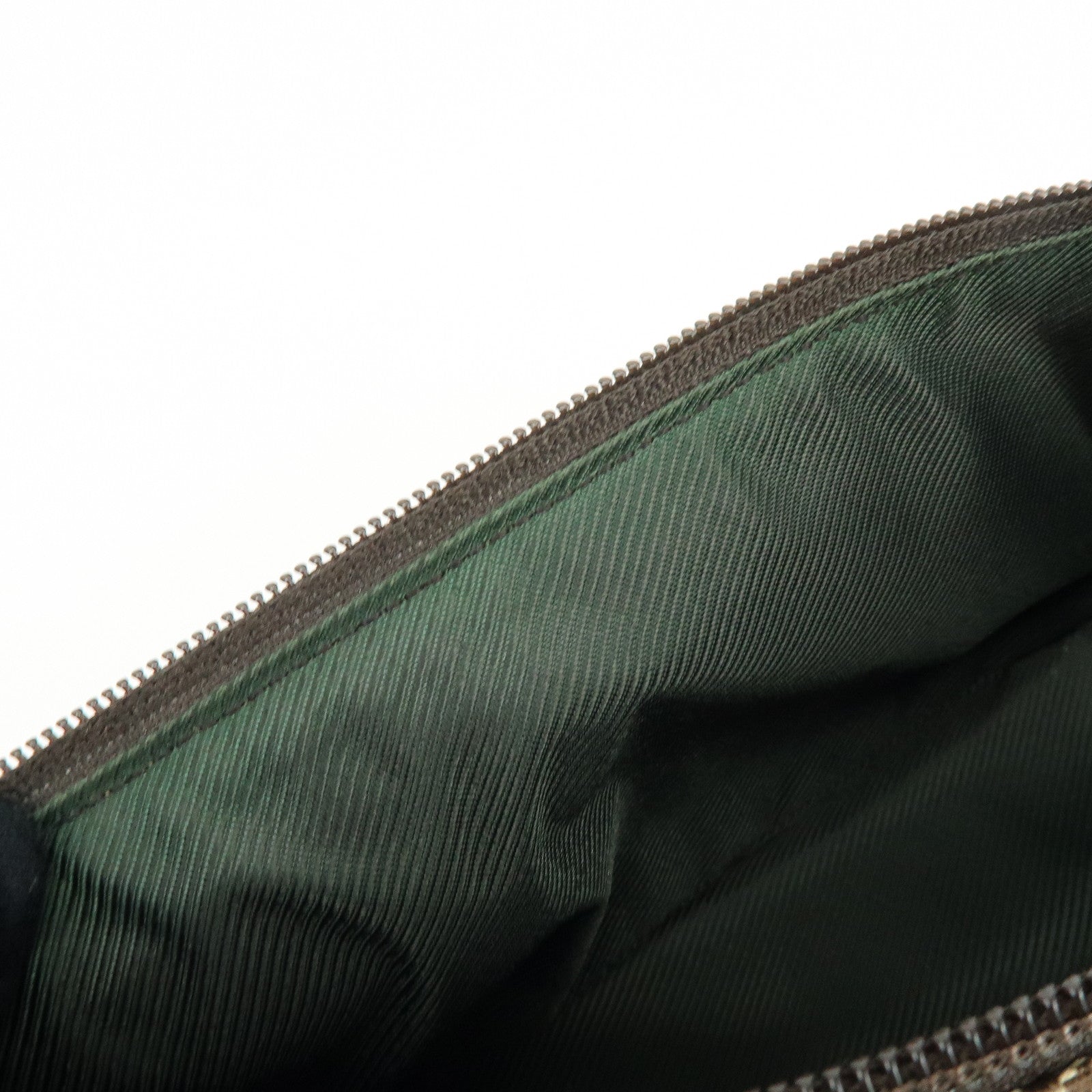 GUCCI Boat Bag GG Canvas Leather Hand Bag Accessory Pouch 07198