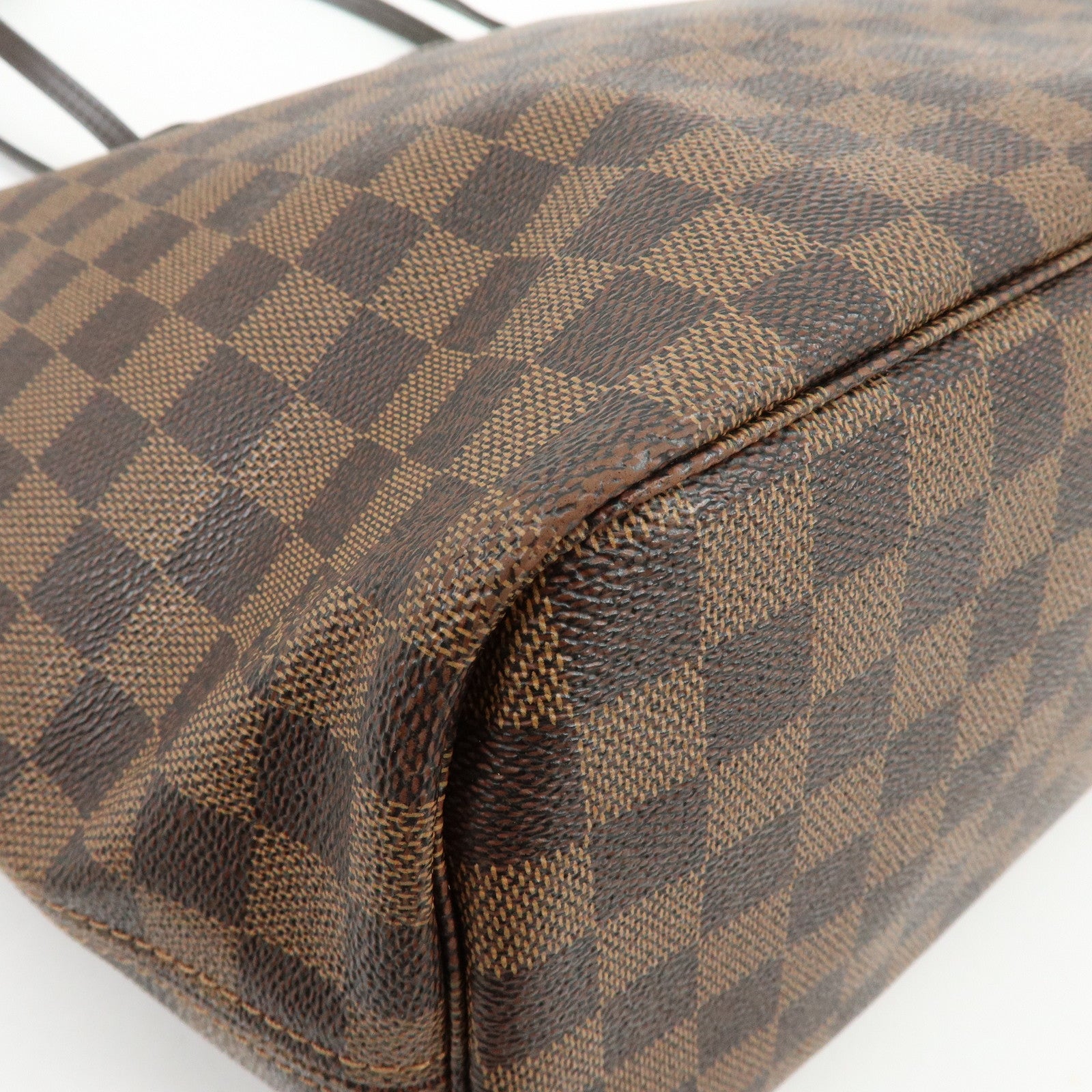 Louis Vuitton Damier Ebene Neverfull MM Tote Bag Cerise N41358