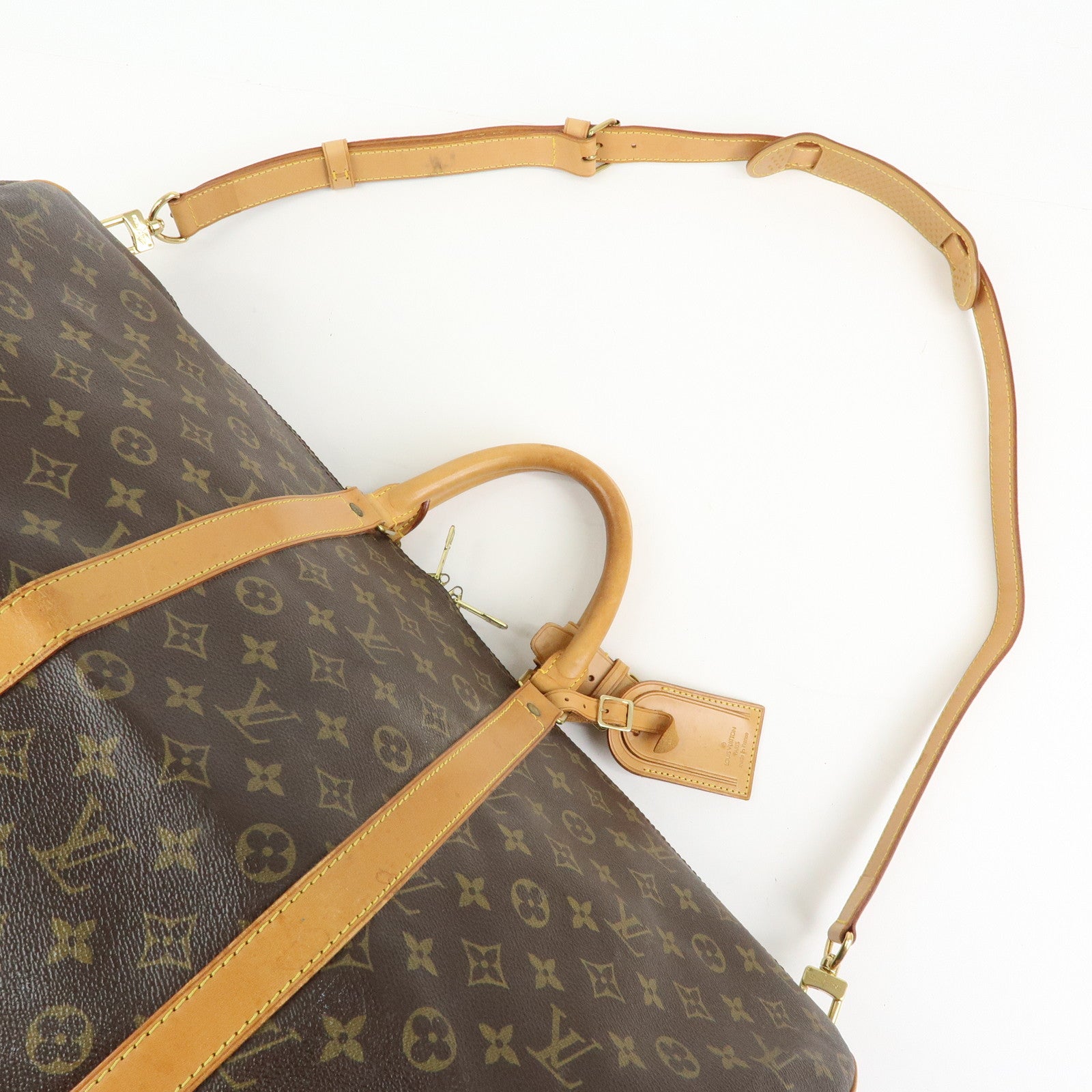 Louis Vuitton Monogram Keep All Bandouliere 55 Boston Bag M41414