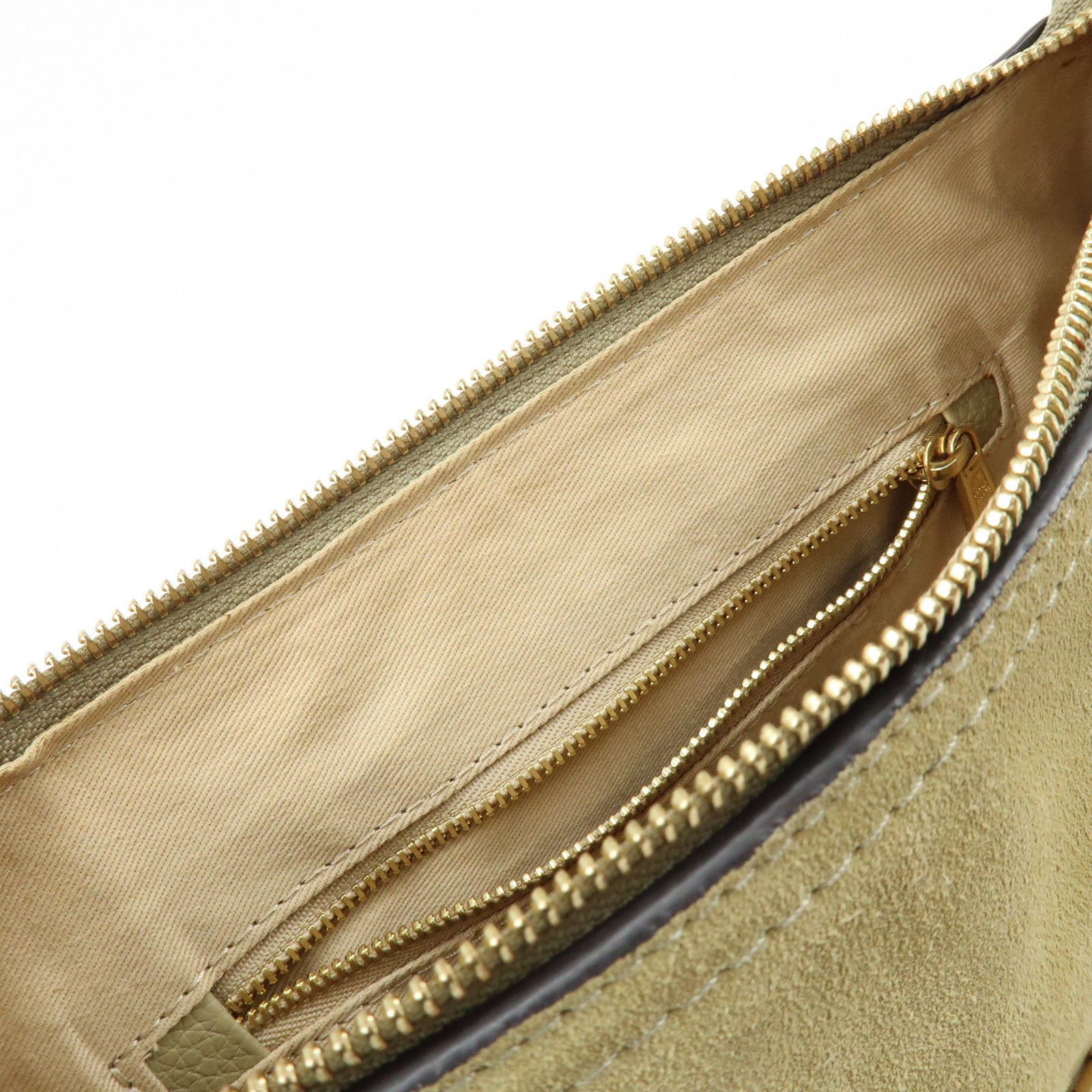 Chloe See by Chloe Joan Leather Suede 2Way Hand Bag Shoulder Bag Beige
