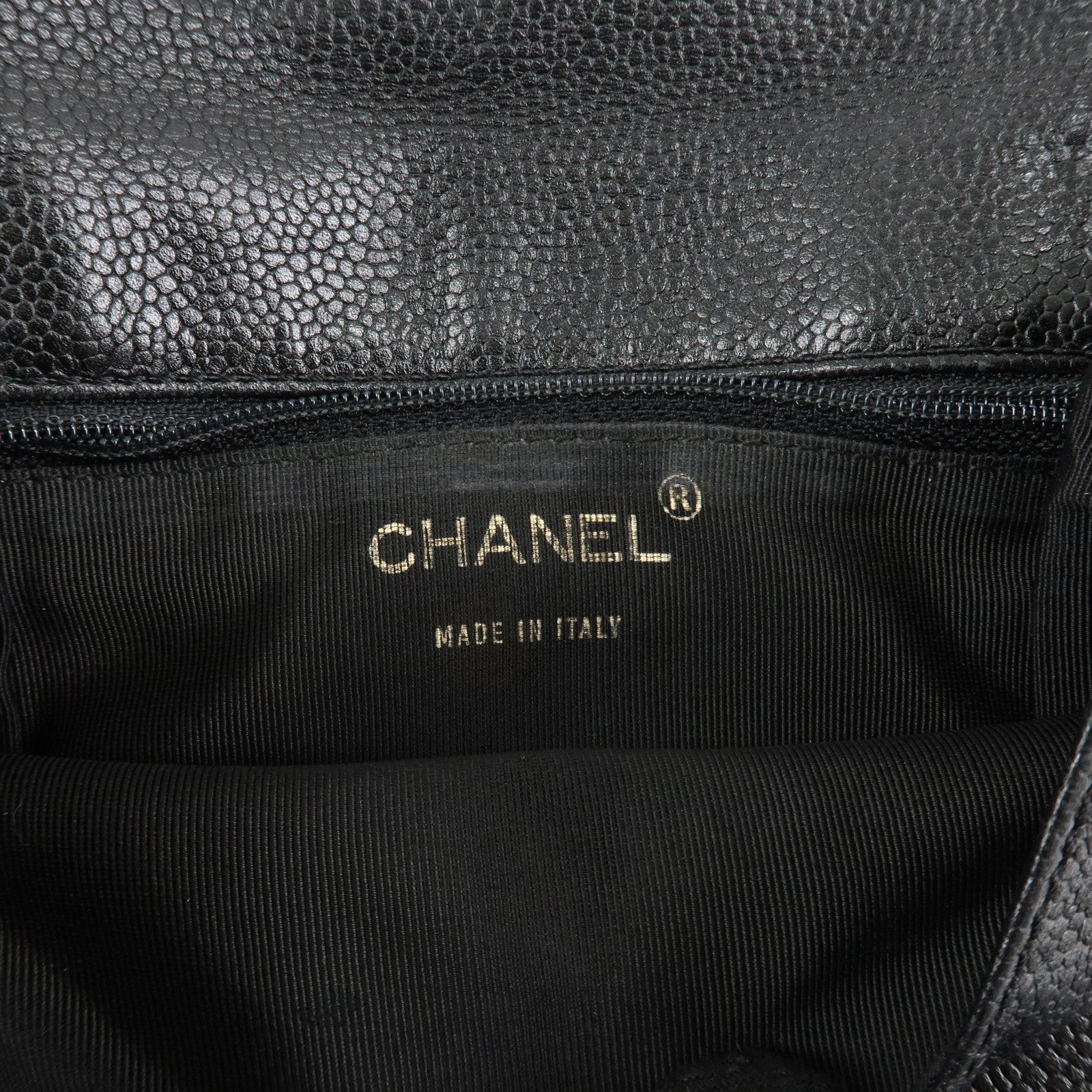 CHANEL COCO Mark Caviarskin Shoulder Bag Crossbody Bag Black Used