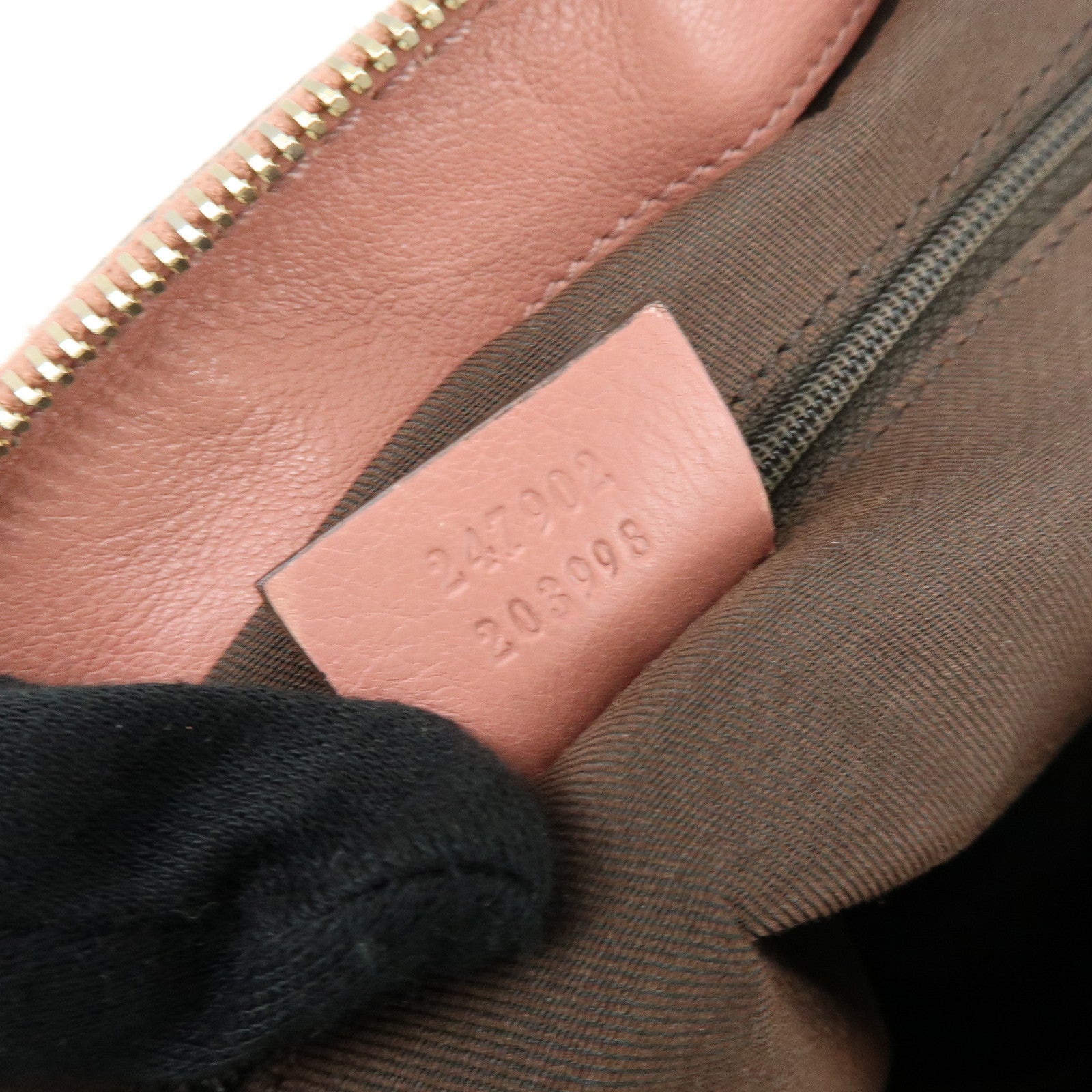 GUCCI Sukey GG Canvas Leather 2Way Shoulder Bag Pink 247902