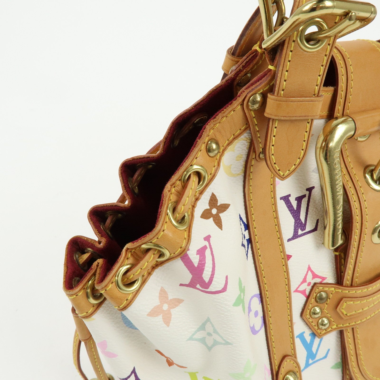 Louis Vuitton Monogram Multicolor Teda PM Hand Bag Blanc M92348