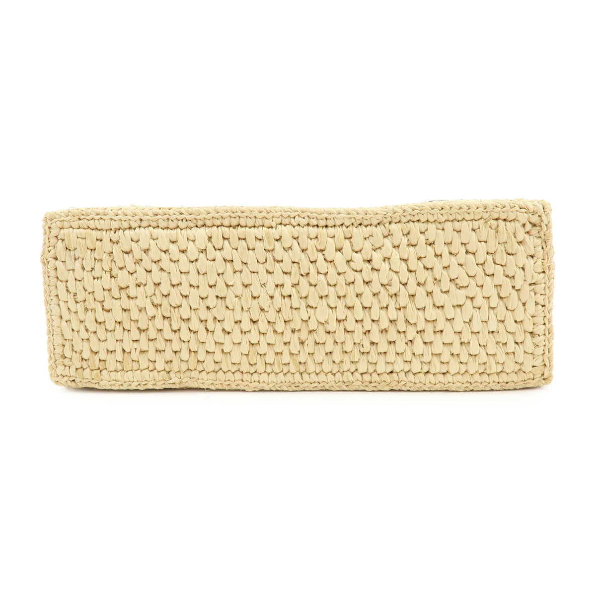 LOEWE Font Tote Small Raffia Leather 2Way Bag Shoulder Bag Natural
