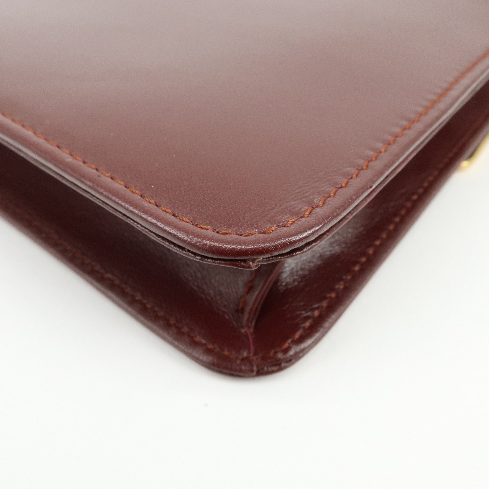 Cartier Must de Cartier Leather Clutch Bag Bordeaux