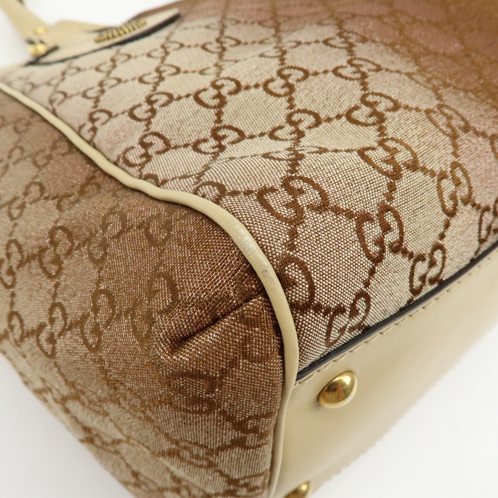 GUCCI Interlocking G Scarlett GG Canvas Leather 2Way Hand Shoulder Bag
