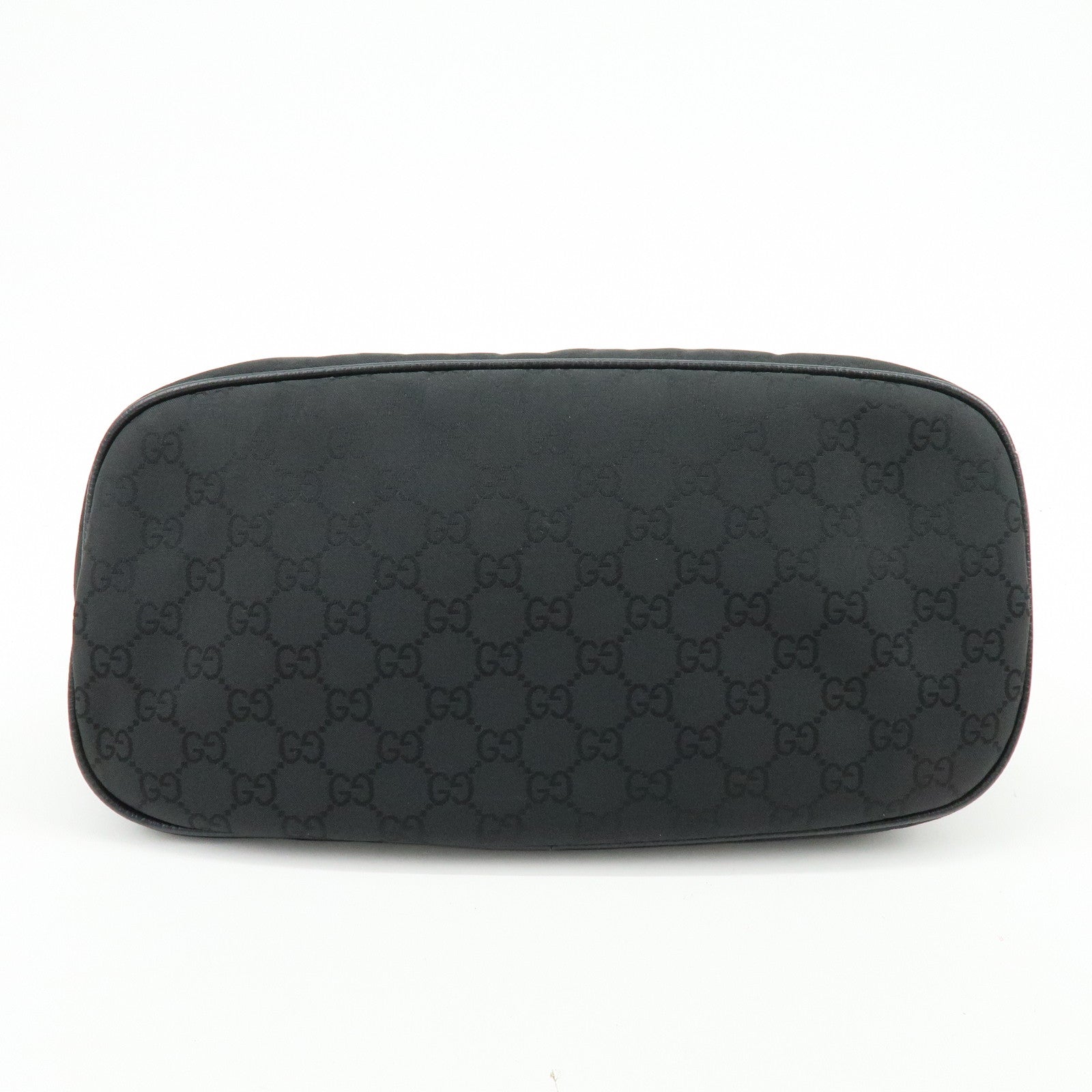 GUCCI GG Nylon Leather 2Way Bag Hand Shoulder Bag Black 420023