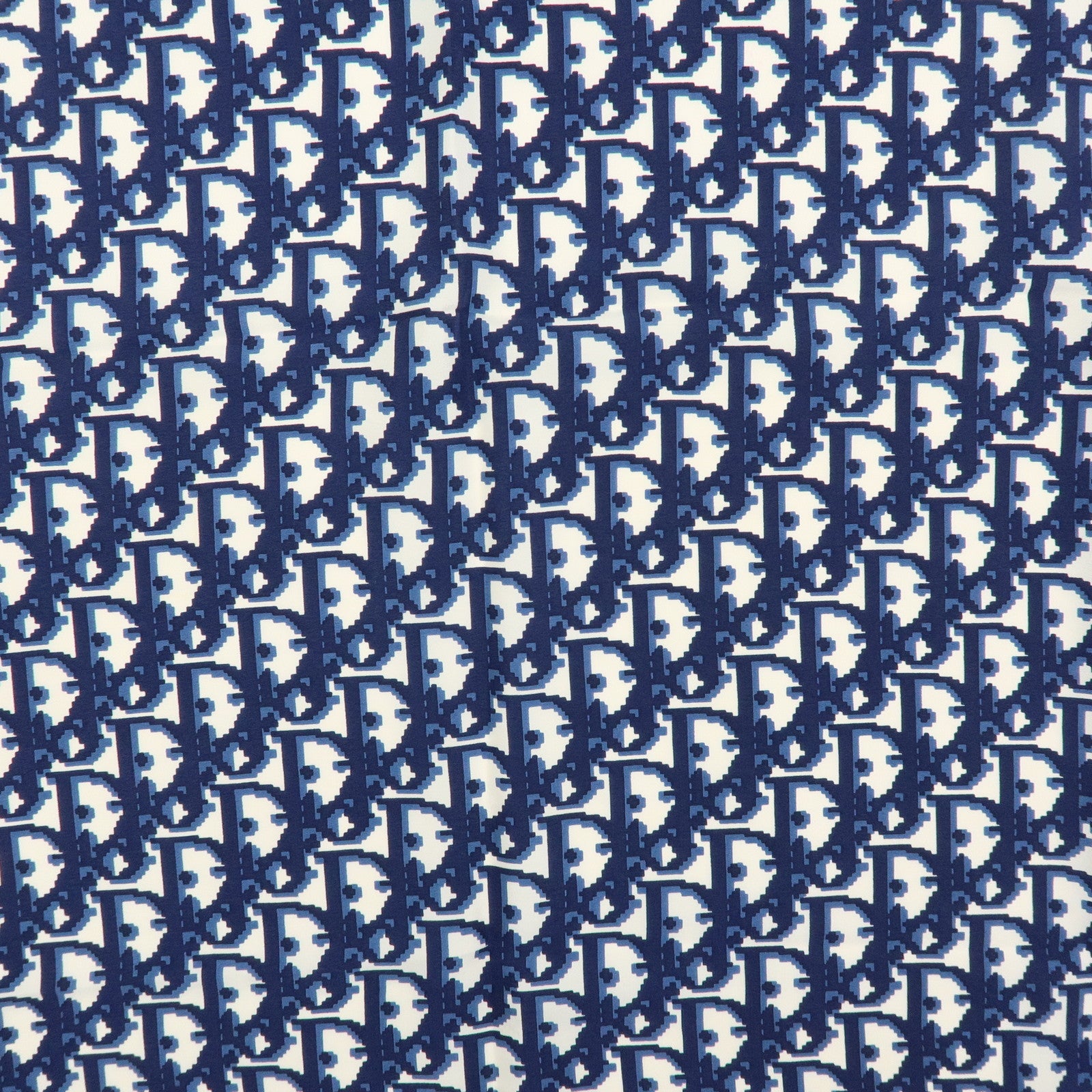 Christian Dior Trotter Silk 100% Scarf Navy White