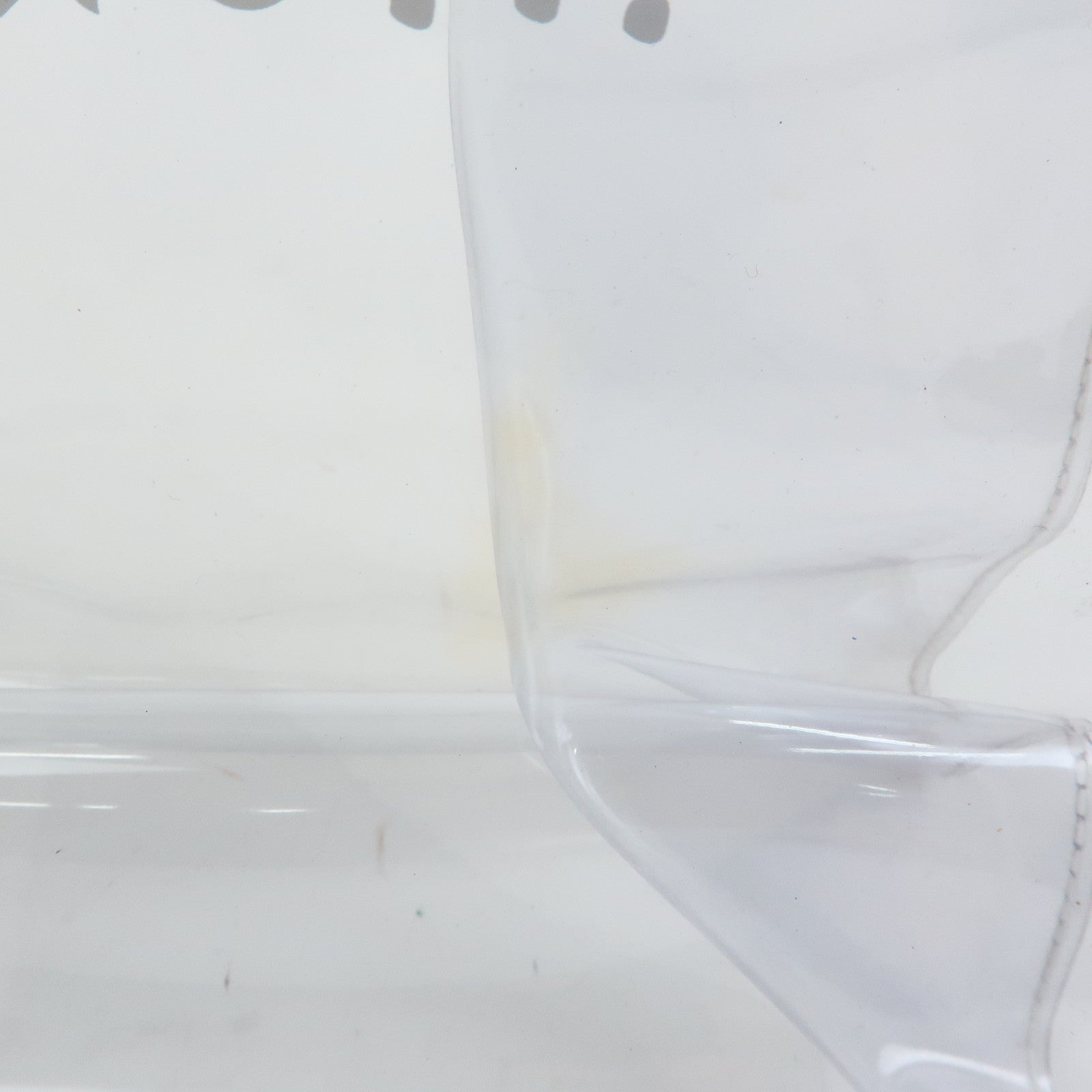 HERMES Kelly Vinyl Hand Bag Clear Transparent Gold