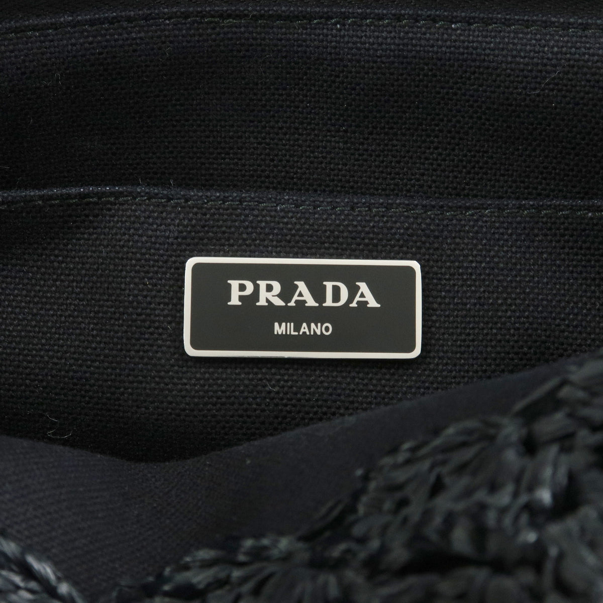 PRADA Triangle Logo Raffia 2Way Bag Tote Bag Beige Orange Black 1BG889
