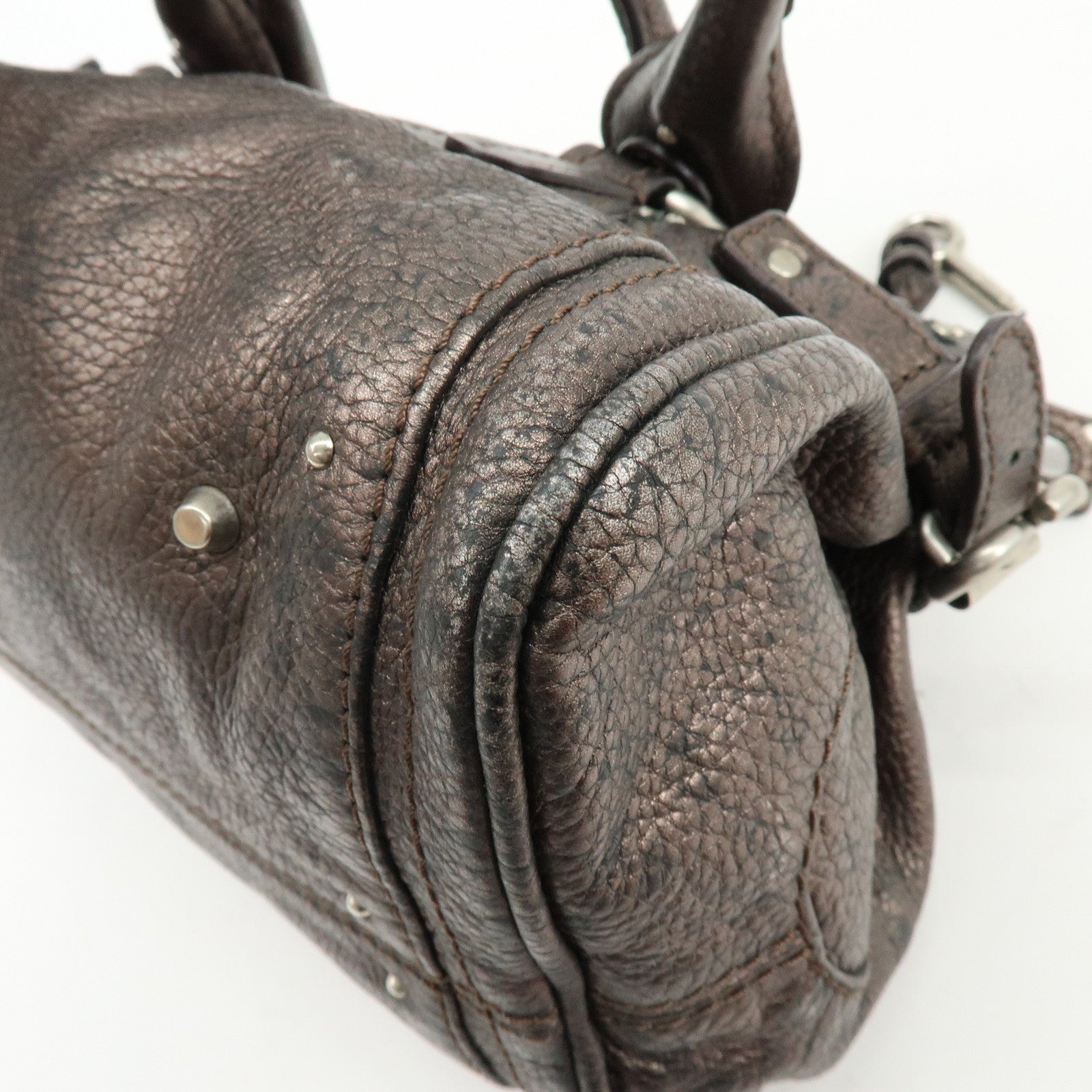 Chloe Paddington Leather Hand Bag Shoulder Bag Bronze