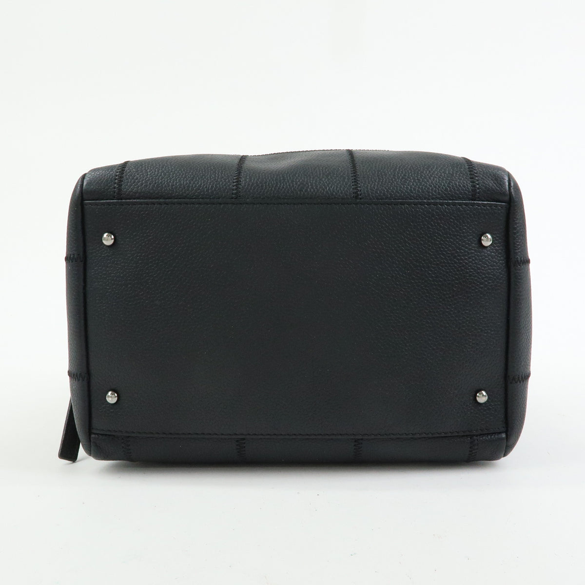 CHANEL Chocolate Bar Caviarskin Mini Boston Shoulder Bag Black A26134