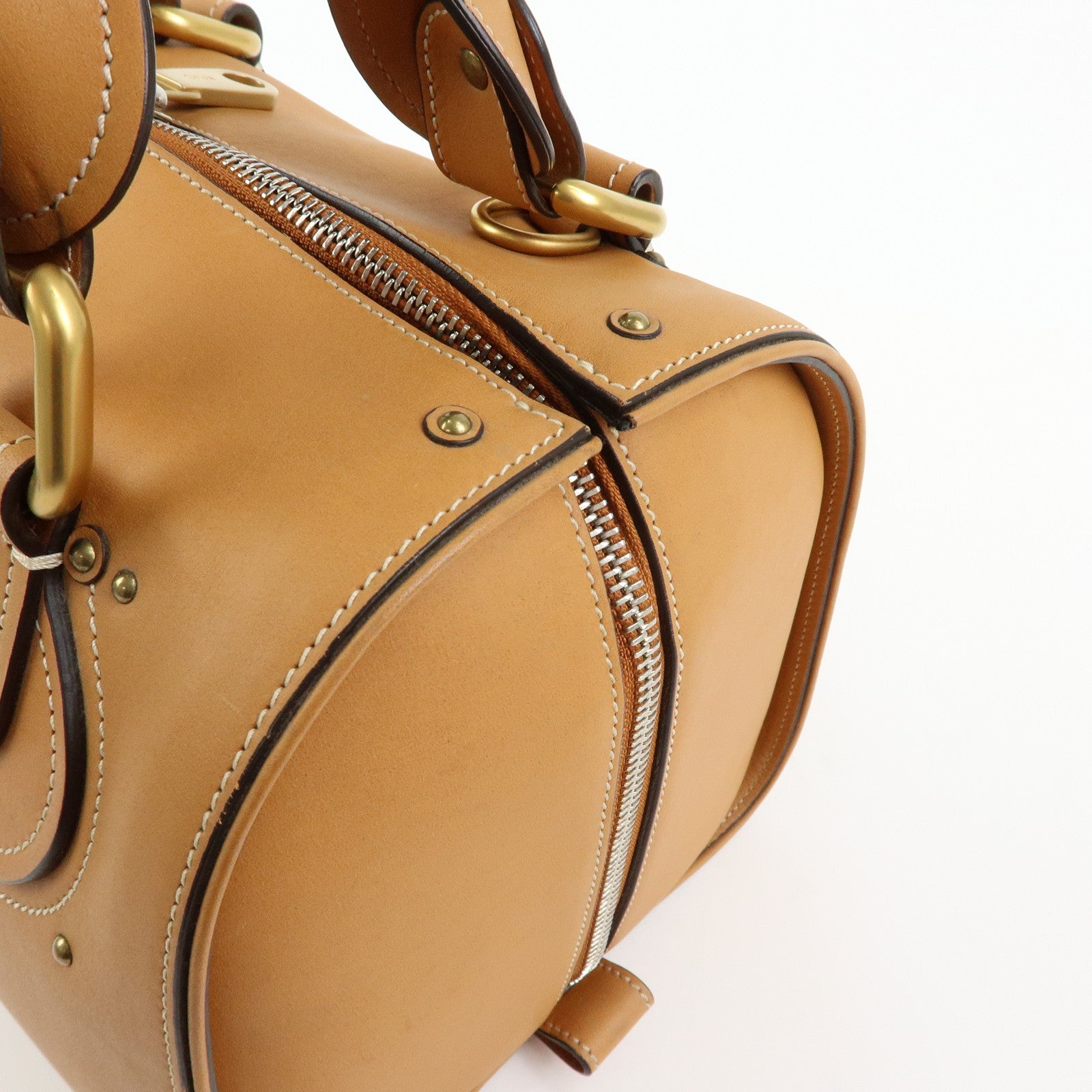 Chloe Paddington Leather 2Way Bag Hand Bag Shoulder Bag Brown