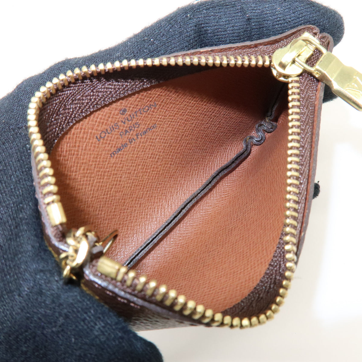 Louis Vuitton Monogram Pochette Cles Coin Case Key Case Brown M62650