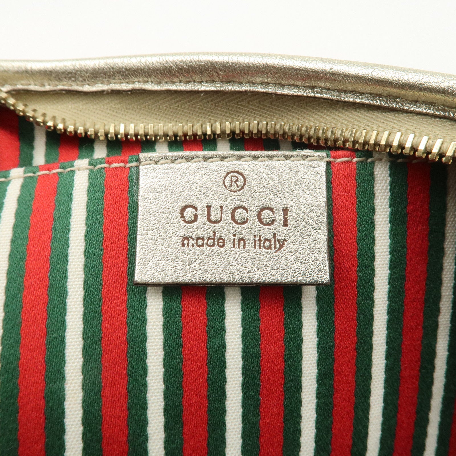 GUCCI Abbey GG Canvas Leather Shoulder Bag Beige Ivory 130939 Used