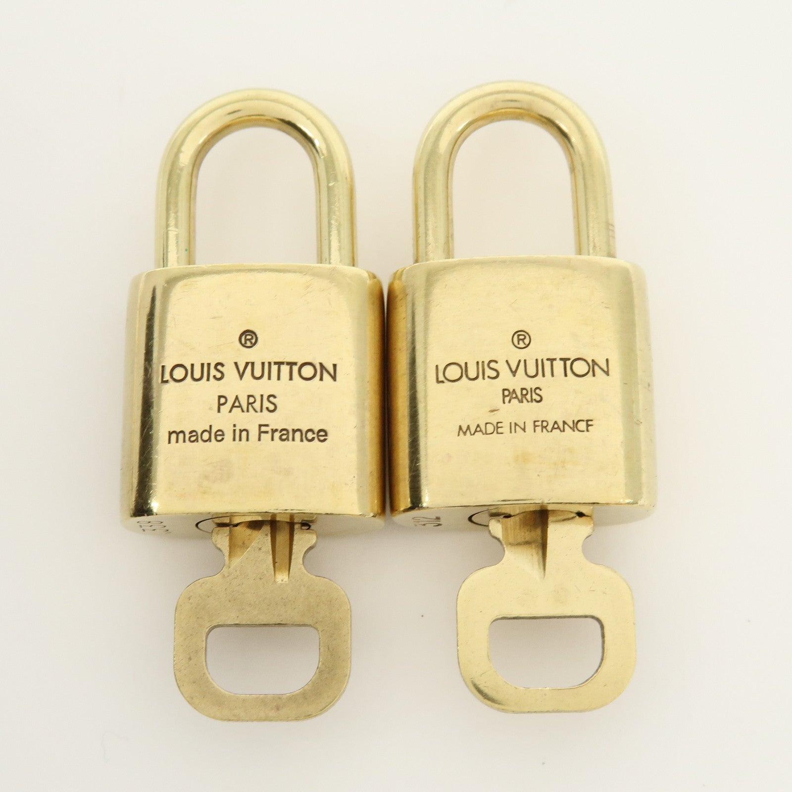 Louis Vuitton Lot of 10 Lock & Key Cadena Key Lock Gold