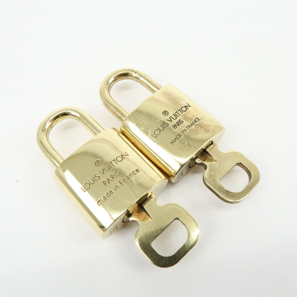 Louis Vuitton Lot of 10 Lock & Key Cadena Key Lock Gold