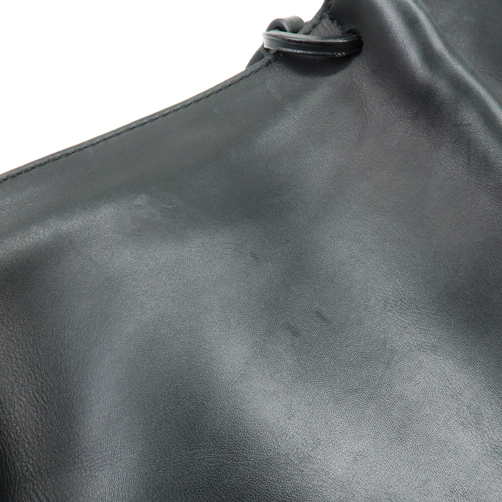 GUCCI Leather Tote Bag Shoulder Bag Hand Bag Black 94898