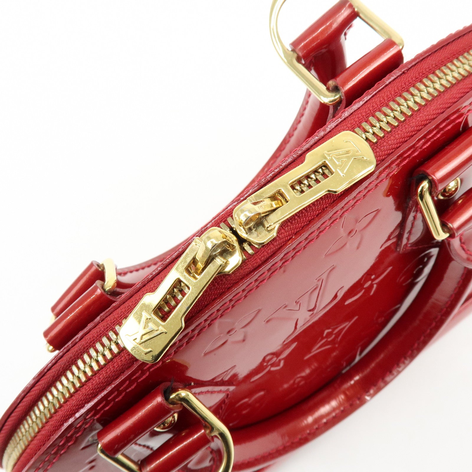 Louis Vuitton Monogram Vernis Alma BB 2Way Bag Red M91606