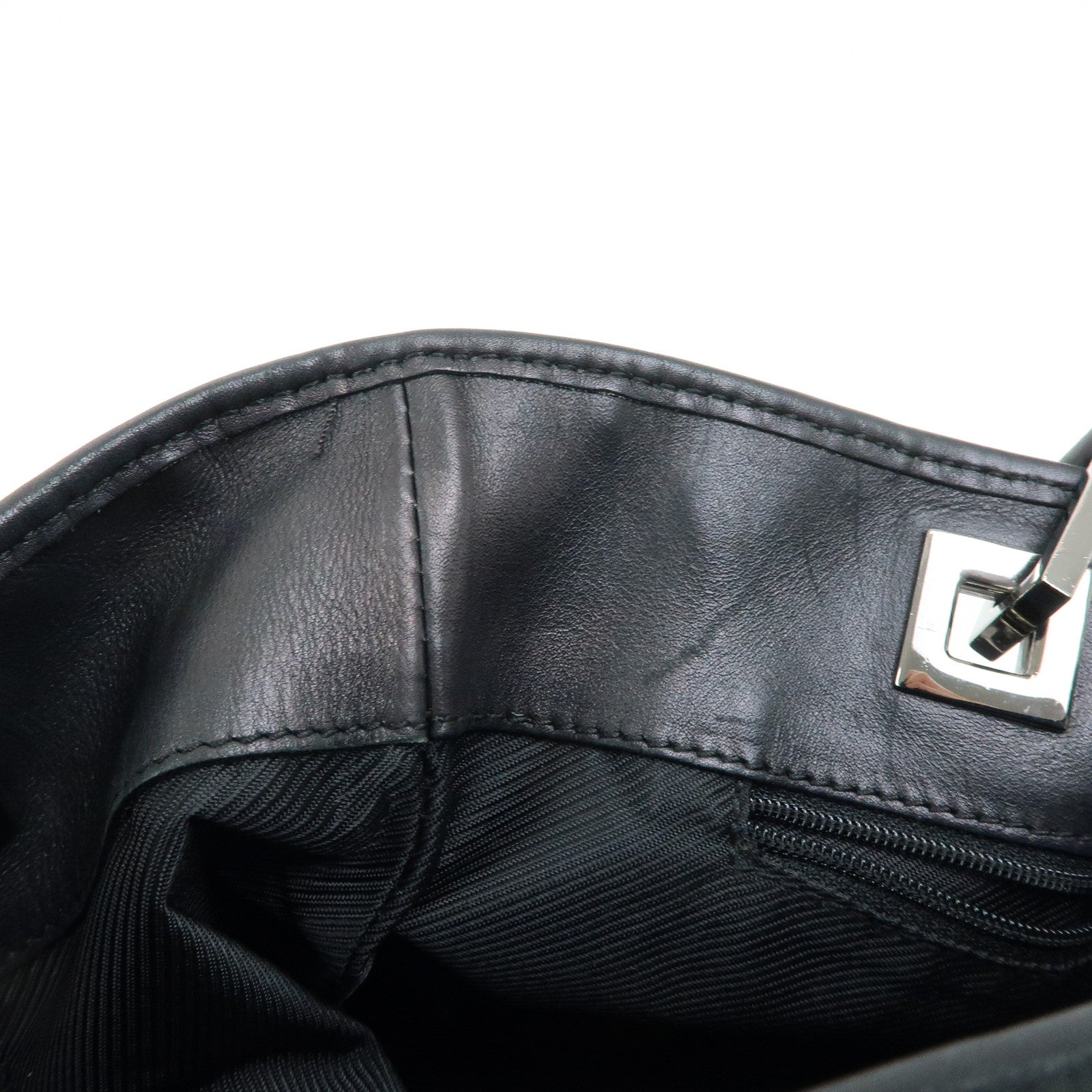GUCCI GG Canvas Leather Tote Bag Hand Bag Shoulder Bag Black 31244