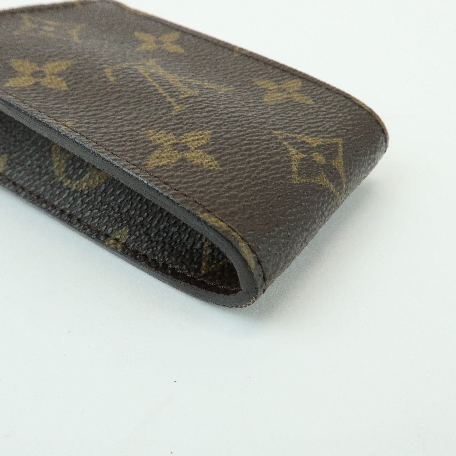 Louis Vuitton Monogram Canvas Porte Cles Badge Key Case Brown