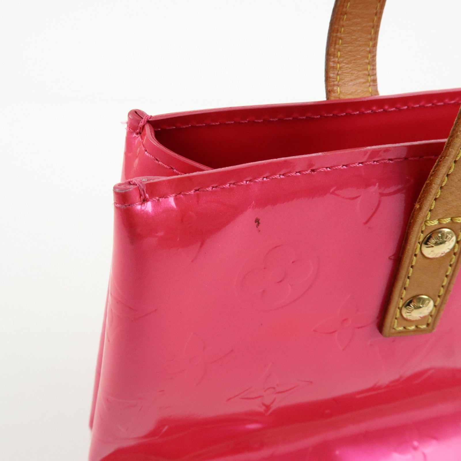 Louis Vuitton Monogram Vernis Lead PM Hand Bag Pink M91221